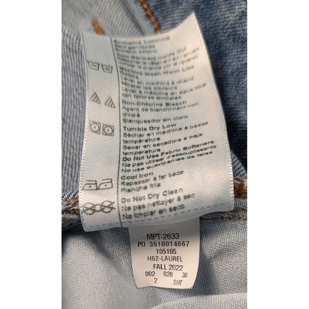 Carhartt Slim Fit Jeans Womens 2 Short Medium Wash Blue Denim Workwear - Picture 13 of 13